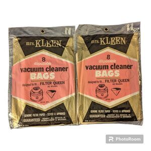 Lot Of 2 Filter Queen Vacuum 8 Filter Cones Mrs Kleen Brand- Fits All Models
